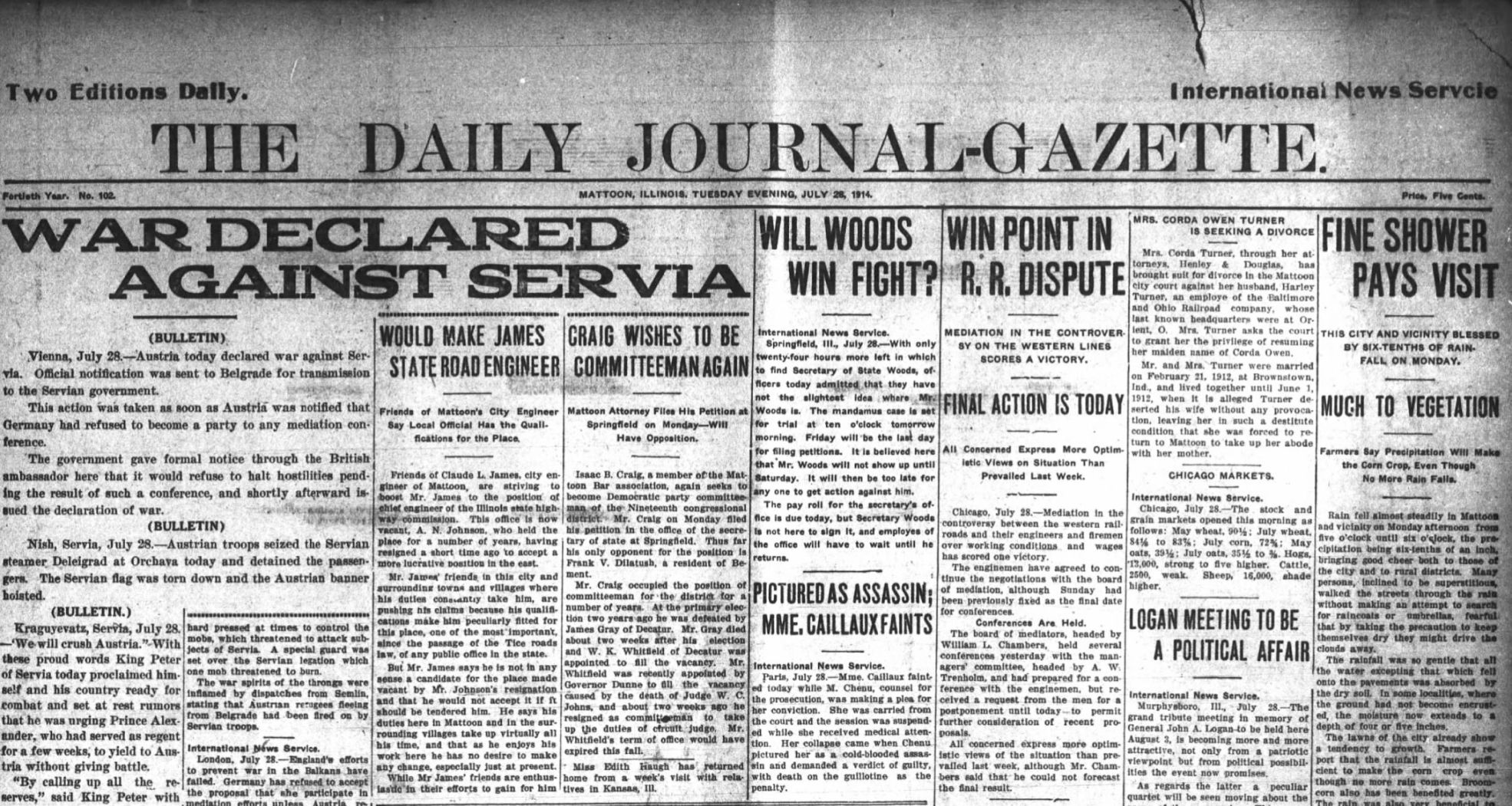 July 28, 1914 - World War I